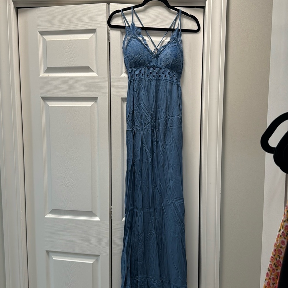 NWT Pink Lily blue maxi dress